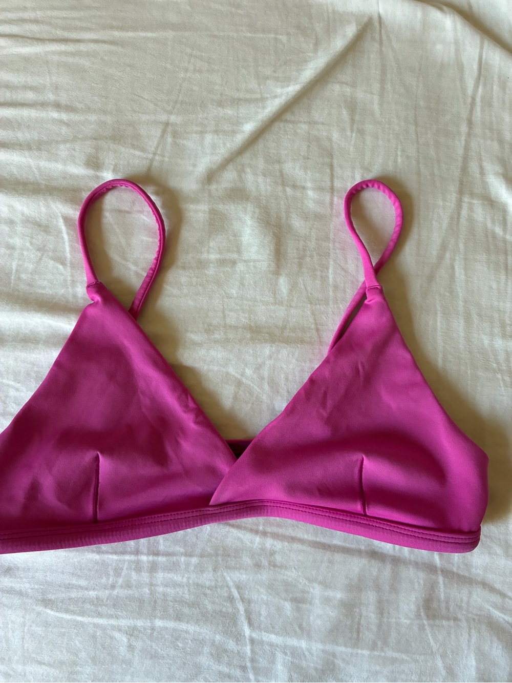 Left On Friday Vibrant Pink Triangle Bralette